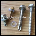 carbon steel TEK screw with epdm washer din 7504